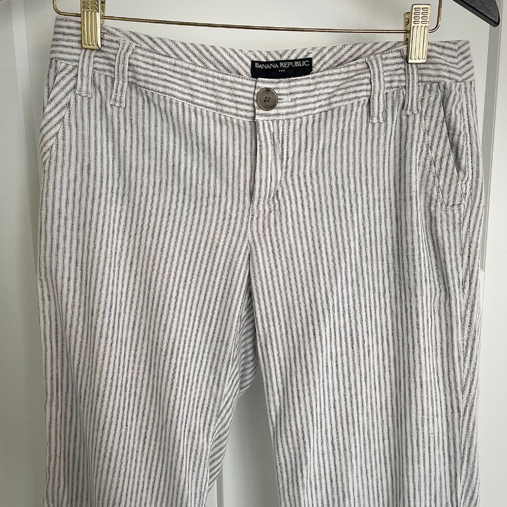 Banana  Republic Pants / Petite 6P / Grey Stripe